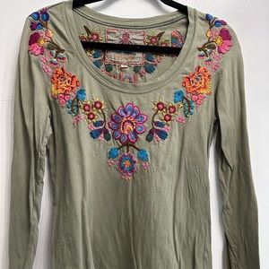 Johnny Was Embroidered Shirt